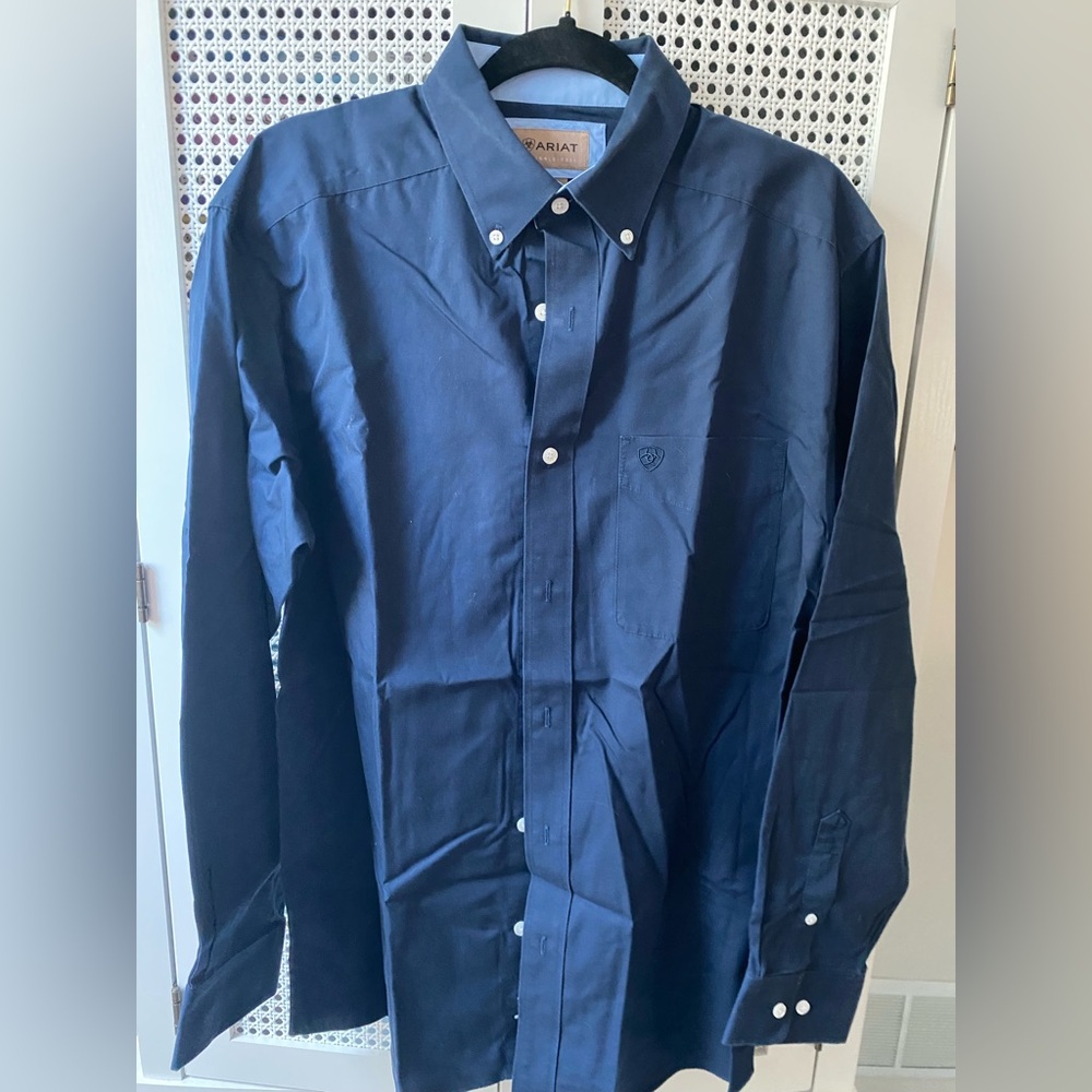 Ariat Men's Classic Navy Button Down Shirt
